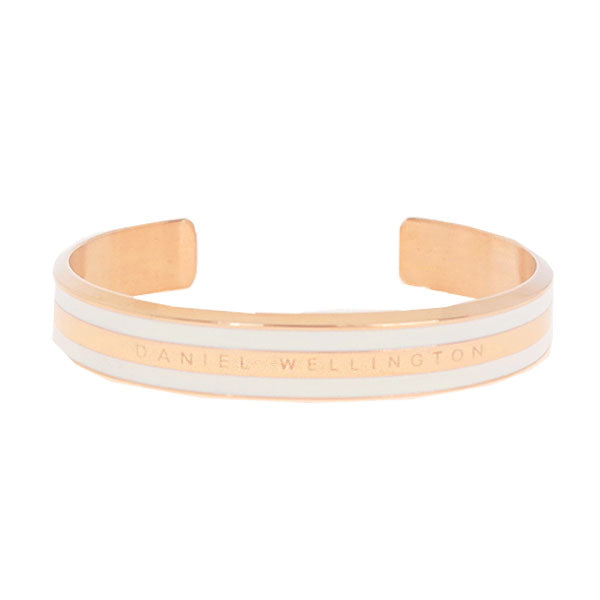 ダニエルウェリントン DANIEL WELLINGTON バングル ブレスレット レディース DW00400067 CLASSIC SLIM BRACELET SATIN WHITE M ローズゴールド ホワイト